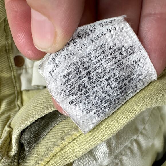 Levi's Pastel Green 512 High Rise Slim Fit Tapered Casual Denim Jeans 28 - Picture 13 of 13